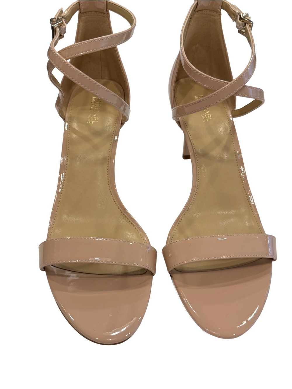 Michael Michael Kors Ava Mid Sandal Light Blush / Nude Sz 9.5 M New In Box - Picture 2 of 13